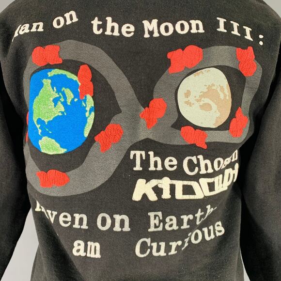 KID CUDI Size S Limited Edition Black Multi Color Cotton Hoodie Sweatshirt - Picture 5 of 9